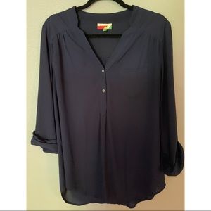 Navy blue blouse- fervour from Anthropologie